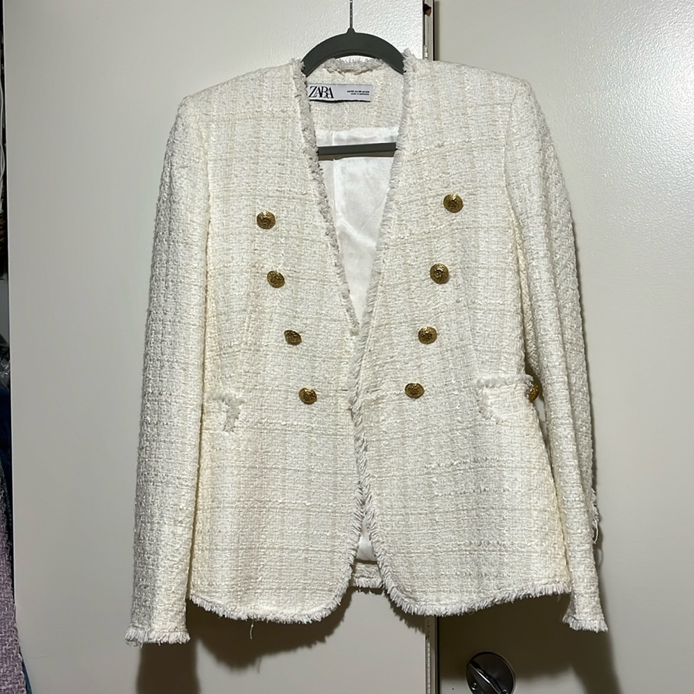 Zara tweed blazer XS